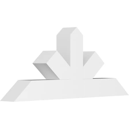 Ekena Millwork Saratoga Architectural Grade PVC Gable Bracket, 36"W x 15"H x 4"D x 4"F, 10/12 Pitch GBP036X15X0404SAR00